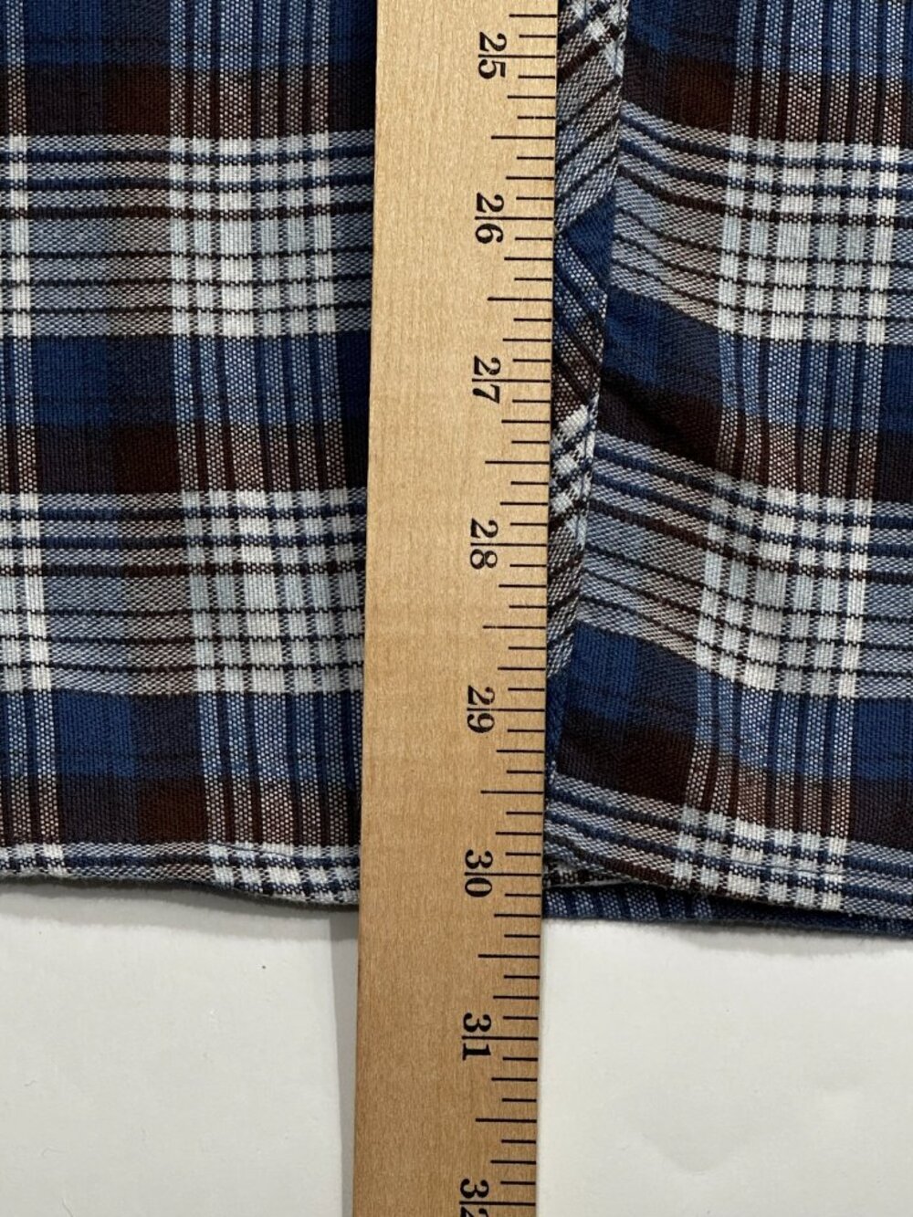 ExOfficio Men's XL Plaid Button Up Shirt Blue Brown White Long Sleeve Outdoor - Picture 13 of 16